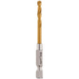Milwaukee 48-89-4607 Impact Drill Bit, 5/32 in Dia, 2-3/4 in OAL, Twist Flute, 1/4 in Dia Shank, Hex Shank