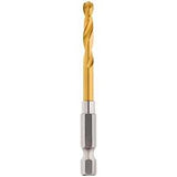Milwaukee 48-89-4609 Impact Drill Bit, 3/16 in Dia, 3 in OAL, Twist Flute, 1/4 in Dia Shank, Hex Shank