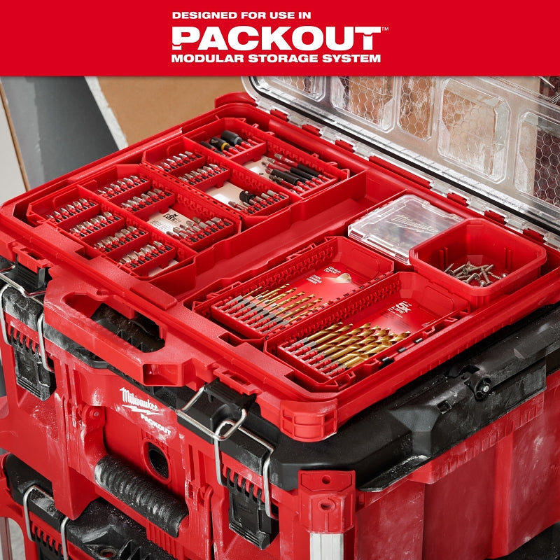 Milwaukee SHOCKWAVE Impact Duty RED HELIX Series 48-89-4672 Drill Bit Set, 29-Piece, Steel, Titanium