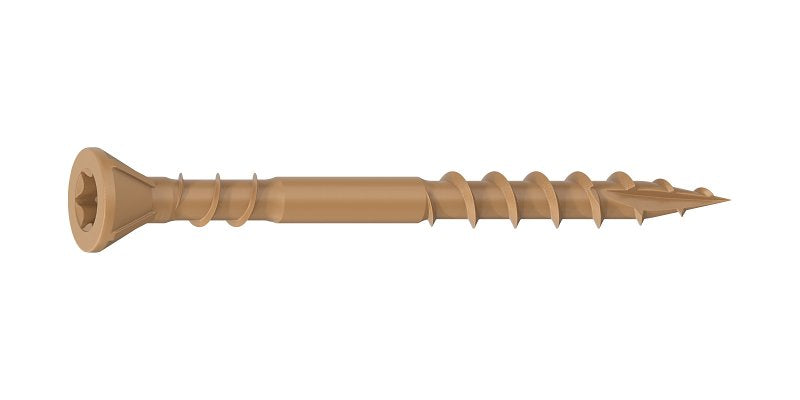 Camo 0376134 Deck Screw, #8 Thread, 2 in L, Coarse Thread, Countersink Head, Star Drive, Type 17 Slash Point, 350