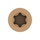Camo 0376154 Deck Screw, #10 Thread, 2-1/2 in L, Coarse Thread, Flat Head, Star Drive, Type 17 Slash Point, Carbon Steel