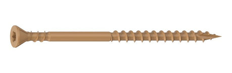 Camo 0376190 Deck Screw, #10 Thread, 3-1/2 in L, Coarse Thread, Flat Head, Star Drive, Type 17 Slash Point, Carbon Steel