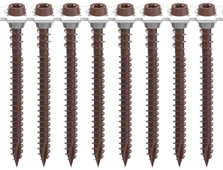Camo 0395050 Deck Screw, Brown, #10 Thread, 2-1/2 in L, Flat Head, T20 Drive, Steel, 1000/PK