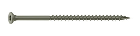 Camo 0341209 Deck Screw, #10 Thread, 4 in L, Coarse Thread, Bugle Head, Torx Drive, Type 17 Slash Point, Carbon Steel