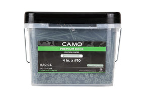 Camo 0341209 Deck Screw, #10 Thread, 4 in L, Coarse Thread, Bugle Head, Torx Drive, Type 17 Slash Point, Carbon Steel