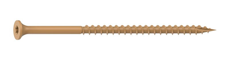 Camo 0356209 Deck Screw, #10 Thread, 4 in L, Coarse Thread, Bugle Head, Star Drive, Type 17 Slash Point, Protech