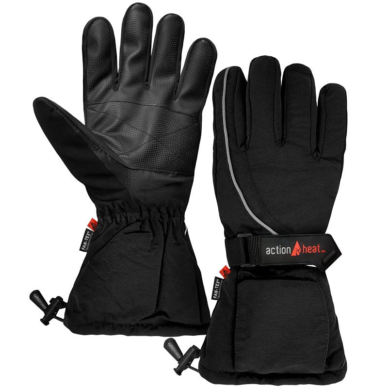 ActionHeat AH-GV-AA-01-W Battery Heated Gloves, Women's, One-Size, Polyester, Black, Pack of 3
