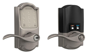 Schlage Encode FE789WBV CAM 619 A Smart Wi-Fi Lever With Camelot Trim, Satin Nickel, Commercial, 1 Grade, Yes
