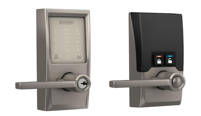 Schlage Encode FE789WBV CEN 619 L Smart Wi-Fi Lever With Century Trim, Satin Nickel, Commercial, 1 Grade, Yes