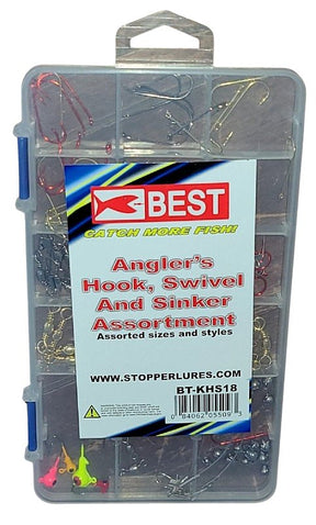 Stopper Lures Best Series KE-BST-BT-KHS18 Hook Swivel and Sinker Kit, Assorted