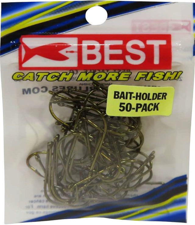 Stopper Lures Best Series KE-BST-BH-BB50-4 Bait Holder Hook, Bronze