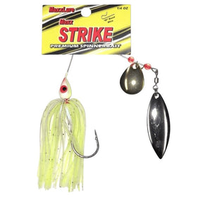 Stopper Lures Maxx Strike Series KE-MAX-SBBD38-WH Bait, Spinner, Silicone, White Bait