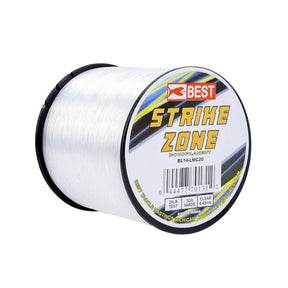 Stopper Lures BEST KE-BST-LMC20 Strike Zone Fishing Line, 300 yd L, Monofilament, Clear, 20 lb, Pack of 12