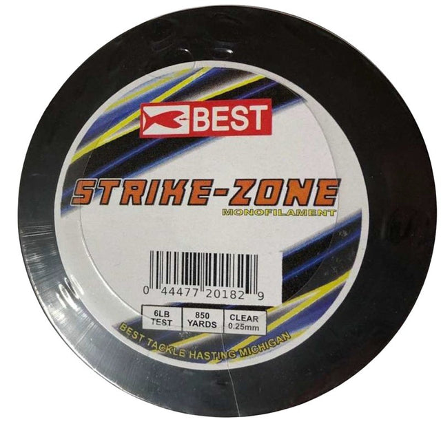 Stopper Lures BEST KE-BST-LMC06 Strike Zone Fishing Line, 850 yd L, Monofilament, Clear, 6 lb, Pack of 12