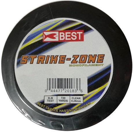 Stopper Lures BEST KE-BST-LMC08 Strike Zone Fishing Line, 720 yd L, Monofilament, Clear, 8 lb, Pack of 12