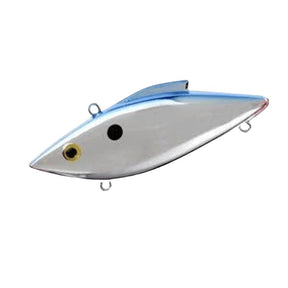 Rat-L-Trap MT25B Crankbait, Lipless Hard, Largemouth, Smallmouth, Saltwater Species, Whitebass, Chrome Blue Bait