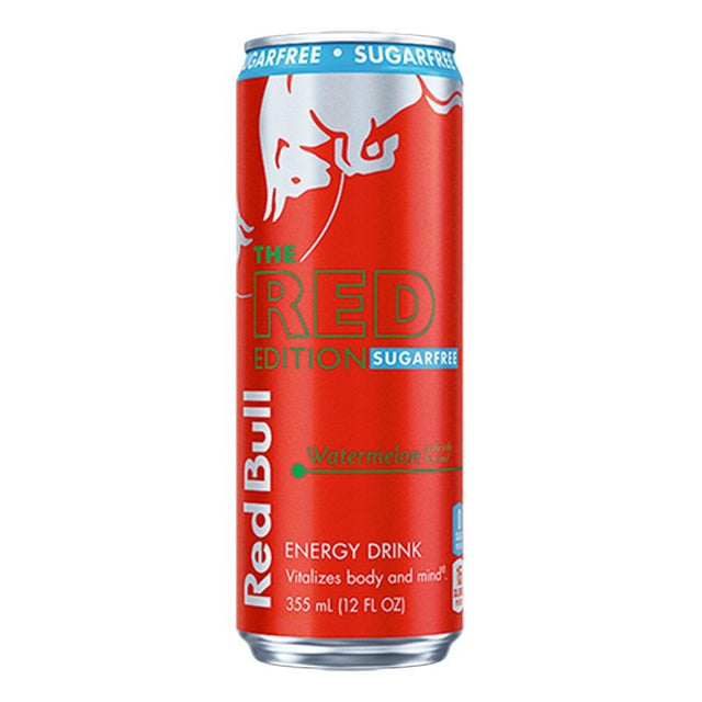 Red Bull RB243203 Sugar-Free Energy Drink, Liquid, Watermelon, 12 oz Can, Pack of 24