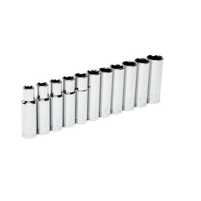 GearWrench 80704 Deep Socket Set, Alloy Steel, Full Polish Chrome
