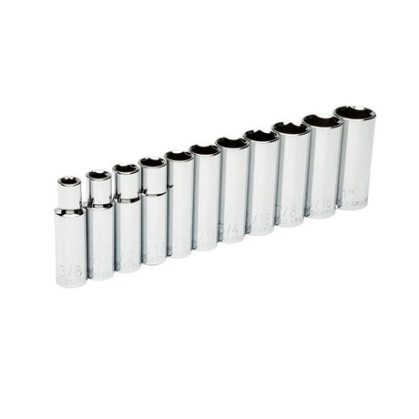 GearWrench 80705 Deep Socket Set, Alloy Steel, Full Polish Chrome