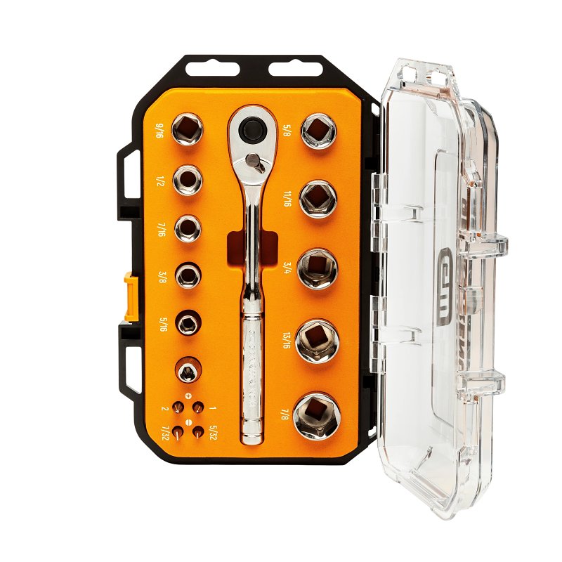 GearWrench GWSWS38SAE16 Mechanics Tool Set, 16-Piece, Chrome