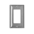 Decora Plus C Series SL26 Wallplate, 4.54 in L, 2.79 in W, 1-Gang, 430 Stainless Steel, Stainless Steel