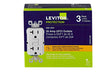 Leviton M22-GFNT2-03W Self-Test Slim Outlet, 125 V, 20 A, NEMA: NEMA 5, NEMA 5-20, Duplex, GFCI Socket, White