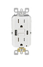 SmartlockPro R02-GUAC1-0BW GFCI Receptacle, 125 VAC, 15 A, NEMA: NEMA 5-15R, Back, Side Wiring, White