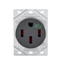 Leviton 1450R Duplex Outlet, 3-Pole, 50 A, 125/250 VAC, Side Wiring, NEMA: NEMA 14-50R, Black