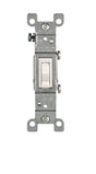 Leviton 2651-2W Residential-Grade Toggle Switch, 15 A, 120 VAC, Side Terminal, 2.37 in L Panel Cutout, White