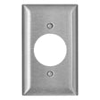 Leviton C Series SL721 Opening Wallplate, 4.54 in L, 2.79 in W, Standard, 1-Gang, 430 Stainless Steel, Silver