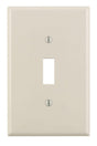 Leviton 78101-00T Wallplate, 5-1/4 in L, 3-1/2 in W, 1-Gang, Plastic, Almond