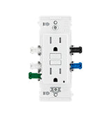 Leviton Lever Edge EGFT1-W GFCI Outlet, 125 V, 15 A, Solid Copper, Stranded Wiring, White