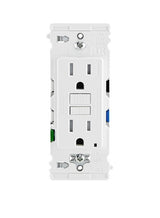 Leviton Lever Edge EGFT1-W GFCI Outlet, 125 V, 15 A, Solid Copper, Stranded Wiring, White