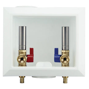 Apollo APXBOXWMWH Washing Machine Outlet Box with Water Hammer Arrestors