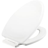 Mayfair 1878SLW000 Toilet Seat, Oval, Wood, White, Modern, Single Hinge