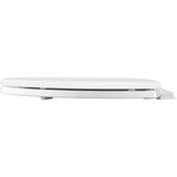 Mayfair 1878SLW000 Toilet Seat, Oval, Wood, White, Modern, Single Hinge