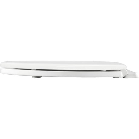 Mayfair 1878SLW000 Toilet Seat, Oval, Wood, White, Modern, Single Hinge