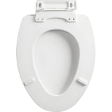 Mayfair 1878SLW000 Toilet Seat, Oval, Wood, White, Modern, Single Hinge