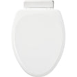 Mayfair 1878SLW000 Toilet Seat, Oval, Wood, White, Modern, Single Hinge