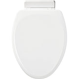 Mayfair 1878SLW000 Toilet Seat, Oval, Wood, White, Modern, Single Hinge
