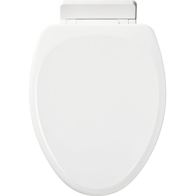 Mayfair 1878SLW000 Toilet Seat, Oval, Wood, White, Modern, Single Hinge