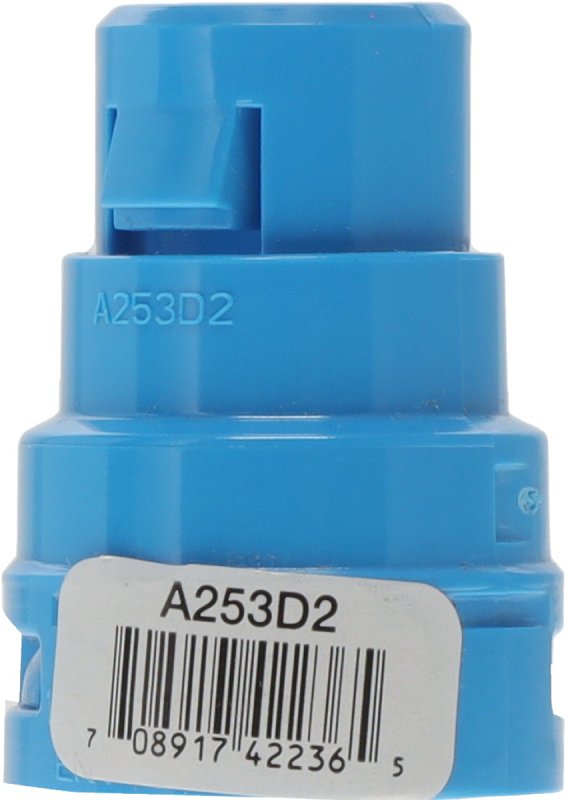 Carlon A253D2-10R ENT Adapter, 1/2 in Snap-In Male, 1.27 in Dia, 1.79 in L, Polycarbonate, Blue