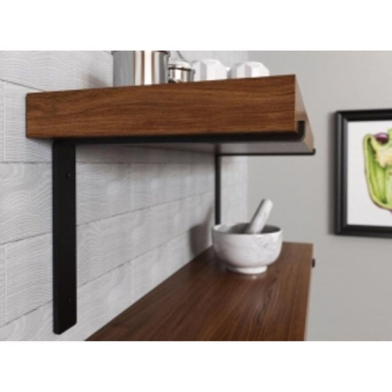 Shelf-Made Silverton 201 RP-201SL-12BK Premium Decorative Shelf Bracket, 75 lb, 12 in L, 10.313 in H, Steel
