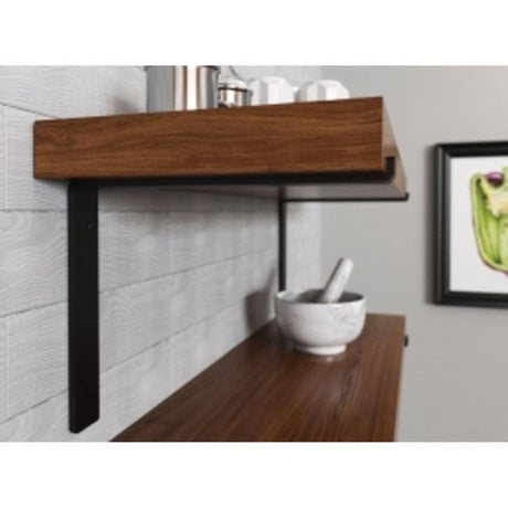 Shelf-Made Silverton 201 RP-201SL-12BK Premium Decorative Shelf Bracket, 75 lb, 12 in L, 10.313 in H, Steel