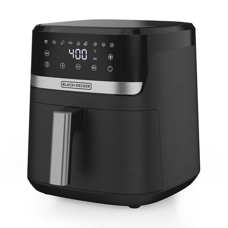 Black+Decker Purifry AFBD Series AFBD62-0BD Air Fryer, 6 qt, 1500 W, 1-Basket, Timer, Touch Control, Black