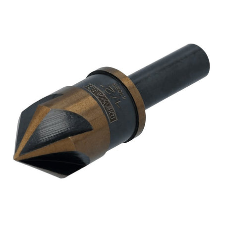 DEWALT BLACK & GOLD Series DWAMDB32CS Countersink Drill Bit, 1/2 in Dia, 1-7/10 in OAL, 5-Flute, 1/4 in Dia Shank