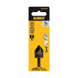 DEWALT BLACK & GOLD Series DWAMDB48CS Countersink Drill Bit, 3/4 in Dia, 5-Flute, 1/4 in Dia Shank, Round Shank
