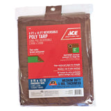 Ace 8 ft. W X 10 ft. L Medium Duty Polyethylene Tarp Brown/Green