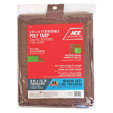 Ace 9 ft. W X 12 ft. L Medium Duty Polyethylene Tarp Brown/Green