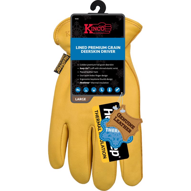 Kinco Men's Outdoor Driver Gloves Gold XL 1 pair